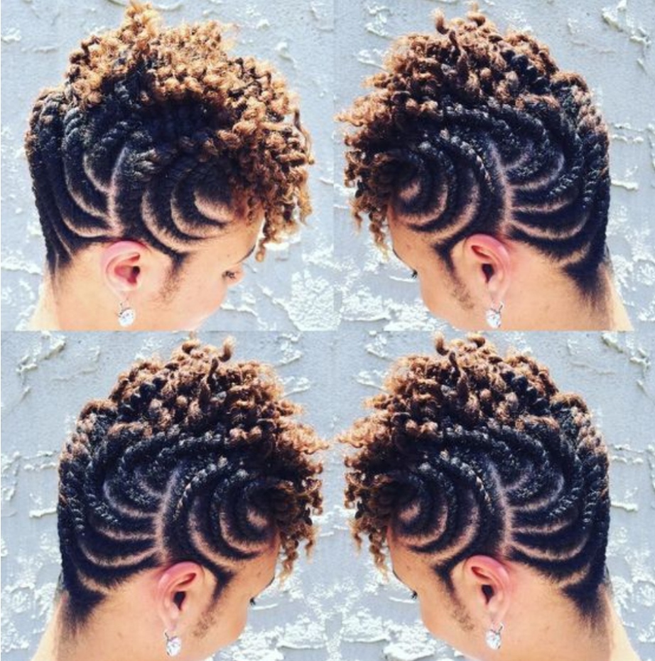 Natural Hairstyles - Flat up Do Twists 2