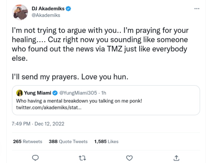 Yung Miami Claps Back At Akademiks Over Diddy, Side Piece Claims 2