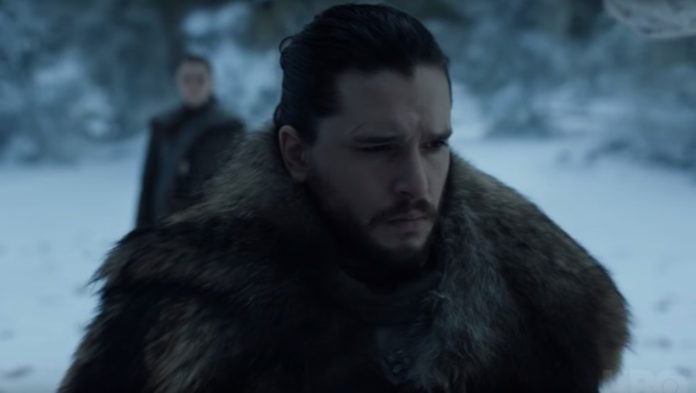 Jon and Arya on Game of Thrones Season 8 Premiere