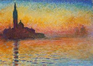 San Giorgio Maggiore at Dusk - Sunset Oil Paintings