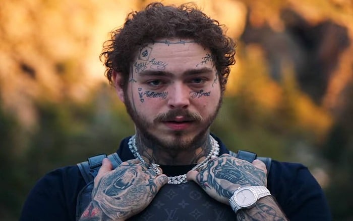 What Post Malone looks like without trademark face tattoos after Photoshop  wizardry  Daily Star