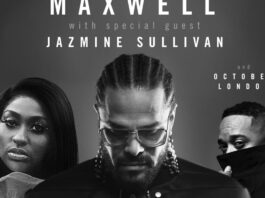 Maxwell and Jazmine Sullivan's the Serenade Tour dates