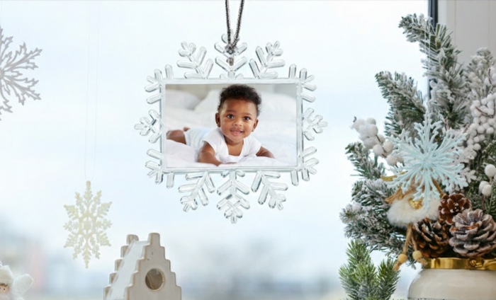 Personalized Photo Gifts photo christmas snow ornament