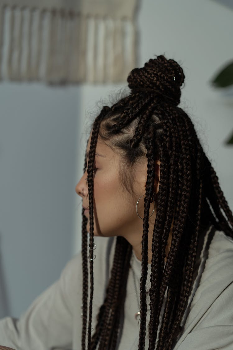 Half-Up Braided Bun Inspired by Halle Bailey