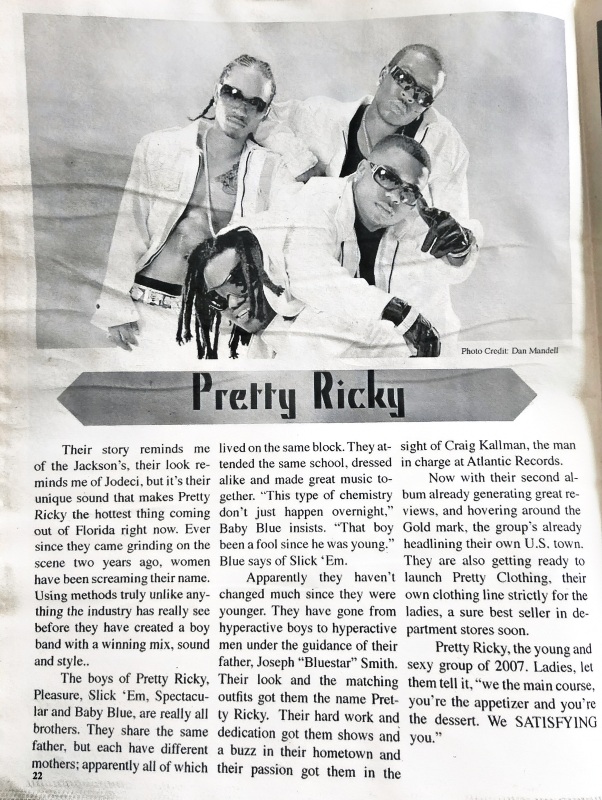 parle Mag pretty ricky story 2007